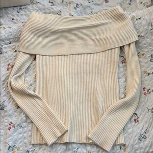 Banana Republic Off-Shoulder Ribbed Sweater